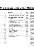 2014别克进口LaCrosse用户手册 封面